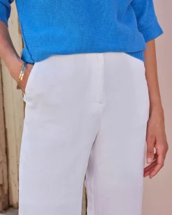 Linen Blend Wide Leg Trousers^Pure Collection Hot