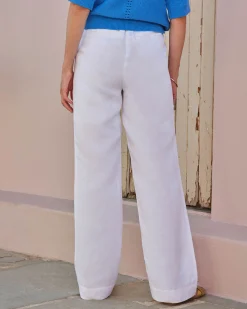 Linen Blend Wide Leg Trousers^Pure Collection Hot