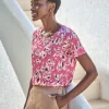 Linen Round Neck Short Sleeve T-Shirt^Pure Collection Hot