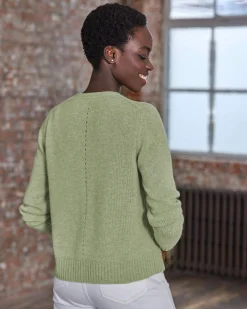 Lofty Cashmere Crew Cardigan^Pure Collection New
