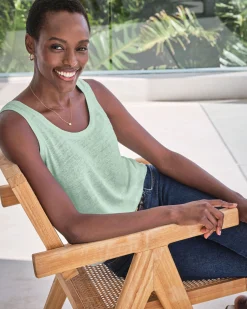 Luxury Linen Jersey Vest^Pure Collection Discount