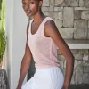 Luxury Linen Jersey Vest^Pure Collection New