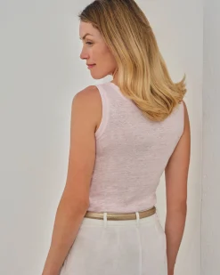 Luxury Linen Jersey Vest^Pure Collection New