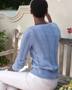 Merino Cashmere Fan Stitch Sweater^Pure Collection Discount