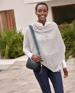 Organic Cashmere Gassato Poncho^Pure Collection Sale