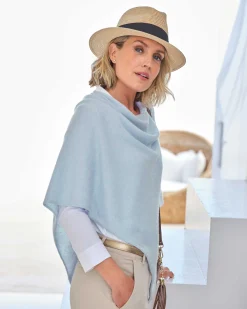 Organic Cashmere Gassato Poncho^Pure Collection Sale