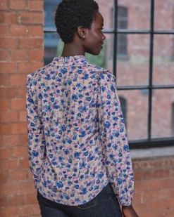Pintuck And Frill Blouse^Pure Collection Clearance