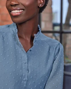 Printed Blouse With Trim^Pure Collection Clearance