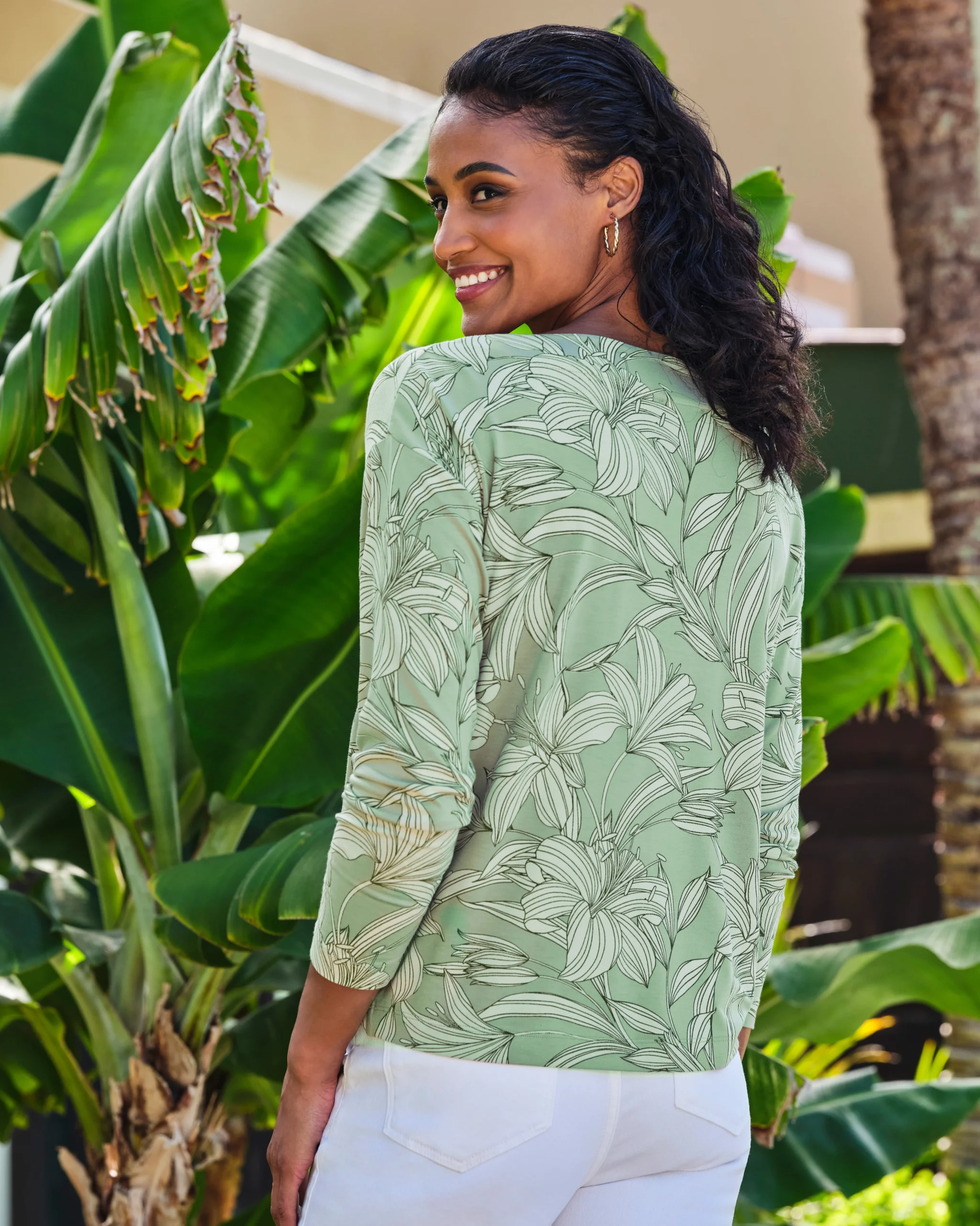 Printed Boat Neck Top^Pure Collection Best