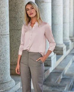 Sand Washed Pure Silk Satin Blouse^Pure Collection Best