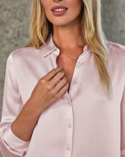 Sand Washed Pure Silk Satin Blouse^Pure Collection Best