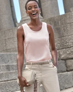 Silk Front Jersey Vest^Pure Collection Sale