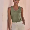 Silk Front Jersey Vest^Pure Collection Online