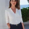 Soft Drape V Neck Jersey Top^Pure Collection Clearance