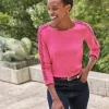 Trimmed Jersey Long Sleeve Top^Pure Collection New
