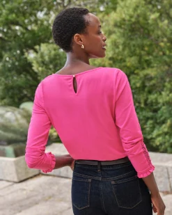 Trimmed Jersey Long Sleeve Top^Pure Collection New