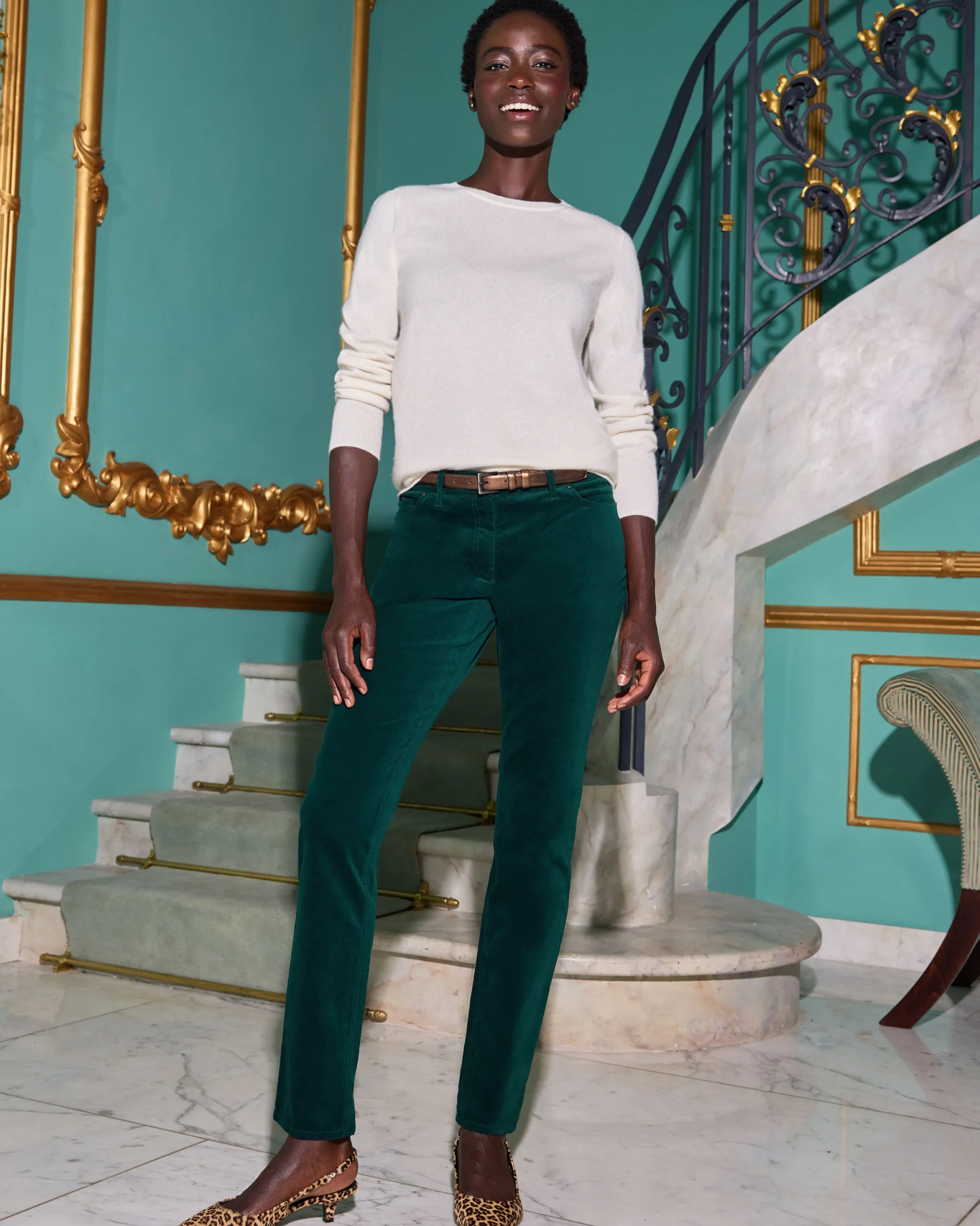 Washed Velvet Jean^Pure Collection Clearance
