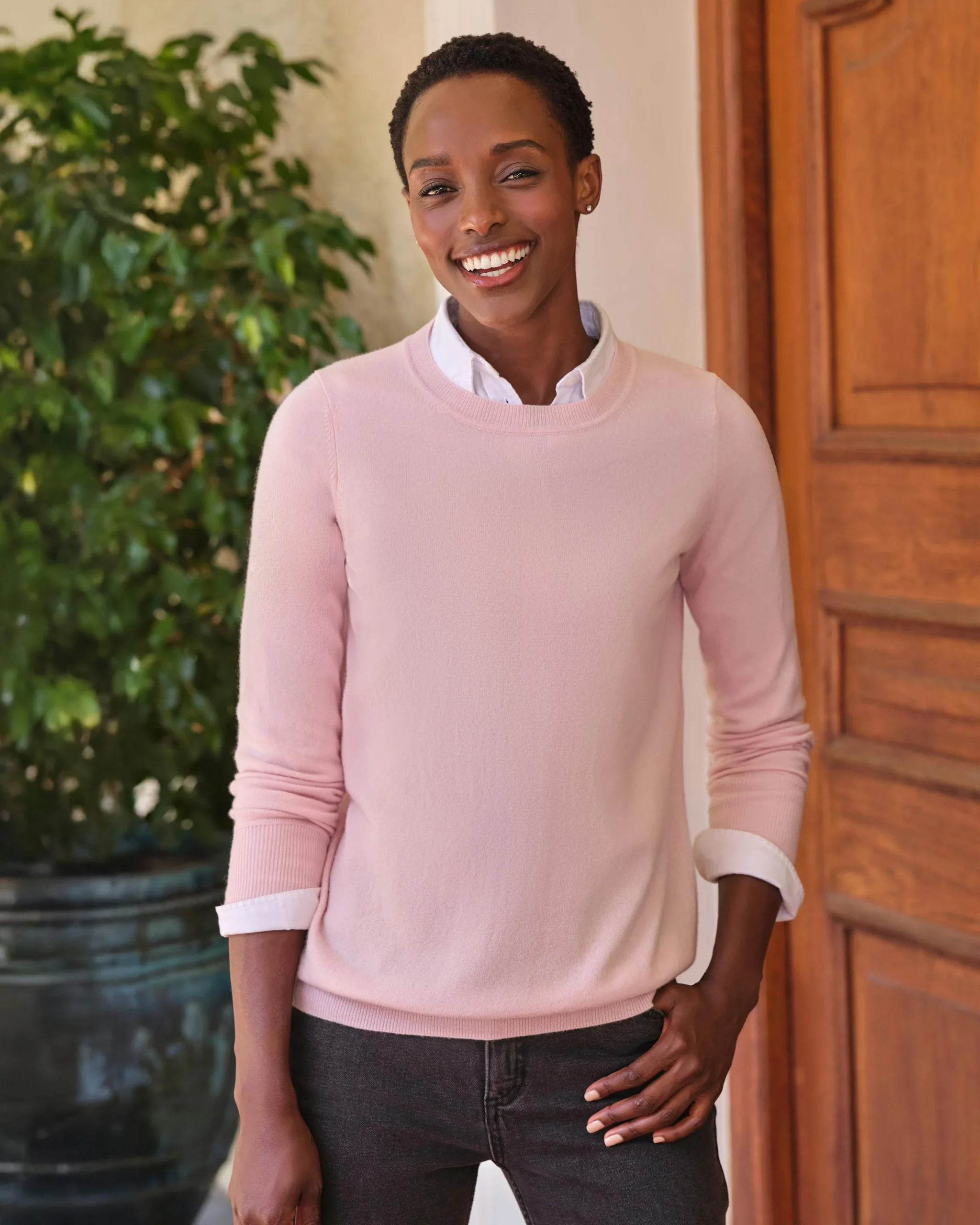 Womens Cashmere Boyfriend Sweater^Pure Collection Clearance