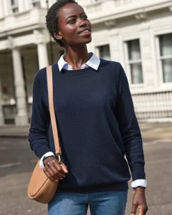 Womens Cashmere Boyfriend Sweater^Pure Collection Fashion