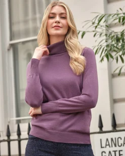 Womens Cashmere Polo Neck Sweater^Pure Collection Sale