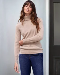 Womens Cashmere Polo Neck Sweater^Pure Collection Best