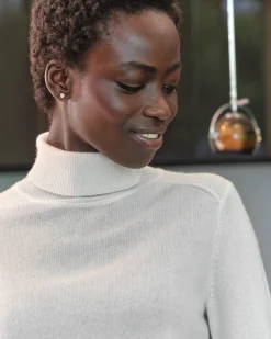 Womens Cashmere Polo Neck Sweater^Pure Collection Hot