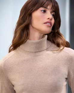 Womens Cashmere Polo Neck Sweater^Pure Collection Best