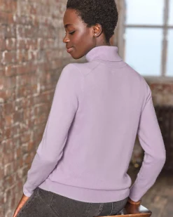 Womens Cashmere Polo Neck Sweater^Pure Collection Hot