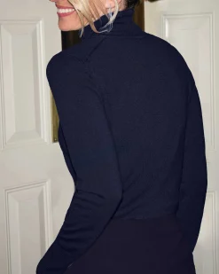 Womens Cashmere Polo Neck Sweater^Pure Collection Hot