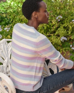 Wool Cashmere Striped Cardigan^Pure Collection Fashion