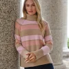 Wool Cashmere Wide Stripe Sweater^Pure Collection Clearance