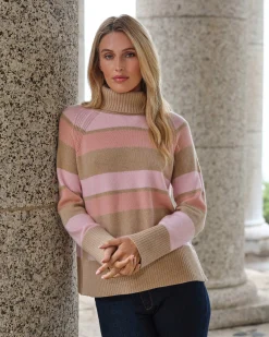 Wool Cashmere Wide Stripe Sweater^Pure Collection Clearance