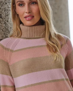 Wool Cashmere Wide Stripe Sweater^Pure Collection Clearance